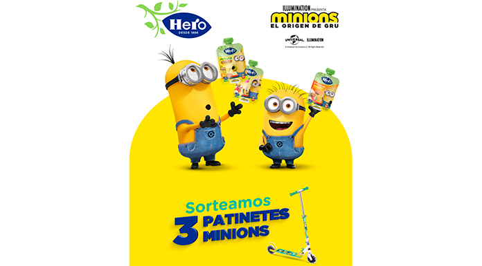 Hero sortea 3 patinetes Minions