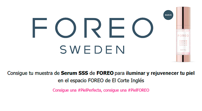 Muestras gratis de Sérum SSS de Foreo