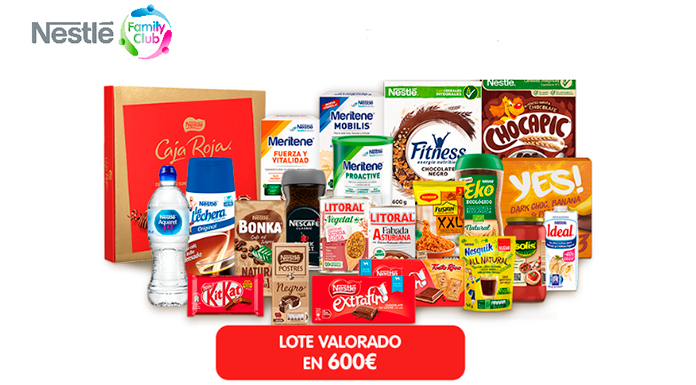 Nestlé sortea un lote de productos cada mes