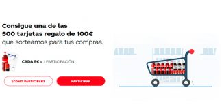 Coca Cola reparte 500 tarjetas regalo Coca Cola reparte 500 tarjetas regalo