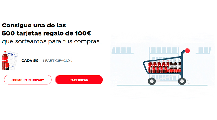 Coca Cola reparte 500 tarjetas regalo