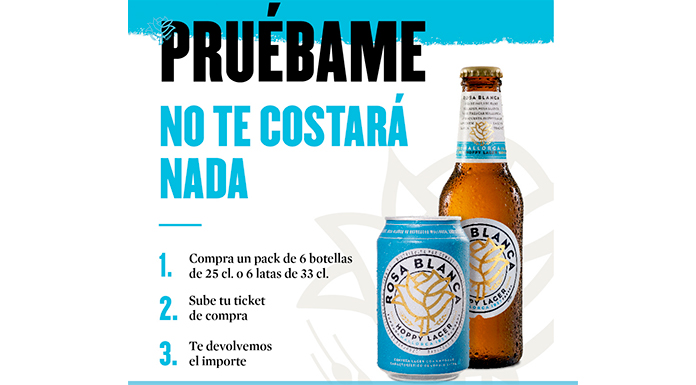 Dan a probar gratis cerveza Rosa Blanca