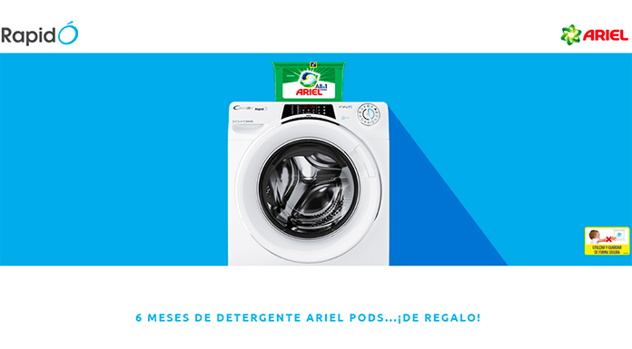 6 meses gratis de Ariel Pods con Candy