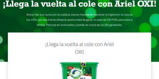 Gana un pack de Ariel OXI PODs Gana un pack de Ariel OXI PODs