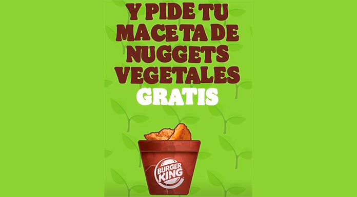 Maceta de nuggets vegetales gratis con Burger King