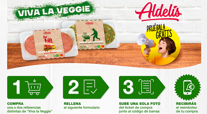 Prueba gratis las hamburguesas vegetarianas de Aldelis