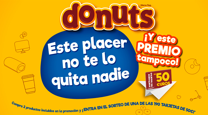 Donuts sortea 190 tarjetas de 50 euros