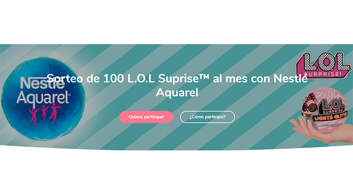 Sorteo de 100 L.O.L Surprise al mes de Nestlé Aquarel