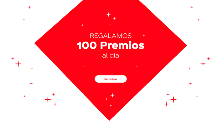 Coca Cola regala 100 premios cada día