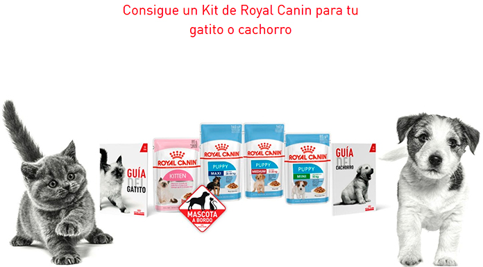 Gratis un kit de Royal Canin para tu gatito o cachorro