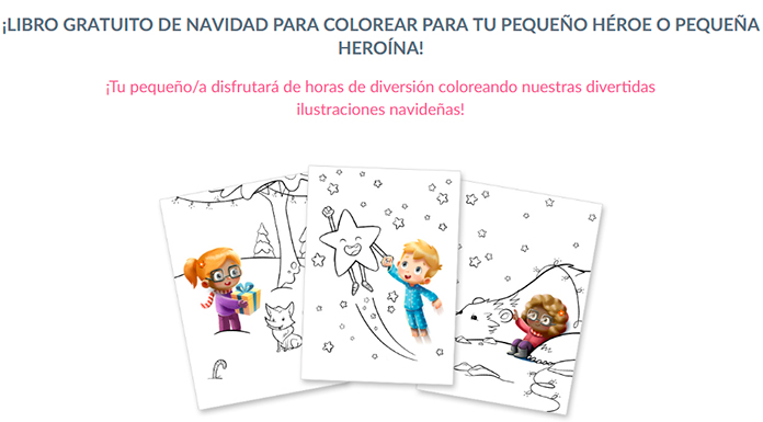Libro gratis de Navidad para colorear Hurra Héroes
