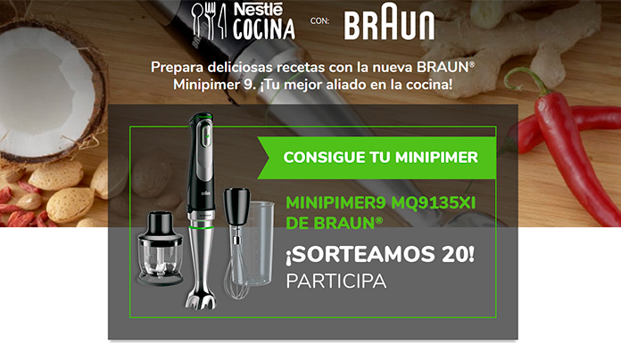 Nestlé Cocina sortea 20 Minipimer de Braun