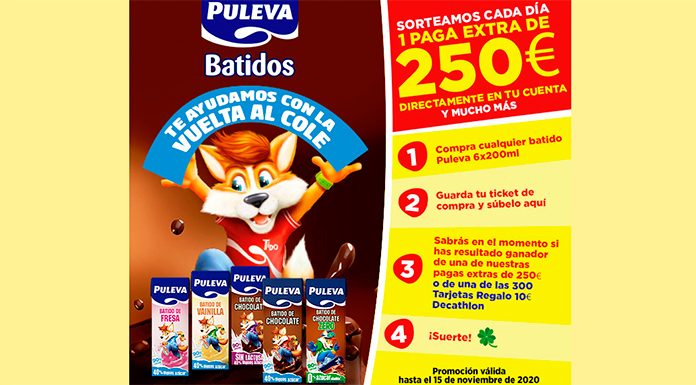 Puleva Batidos sortea cada día 1 paga extra