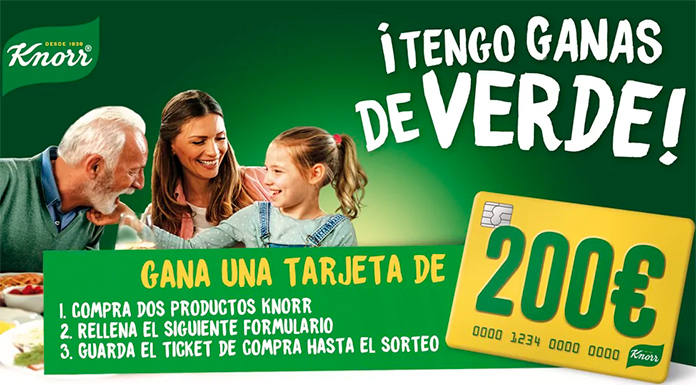 Gana una tarjeta de 200 € con Knorr