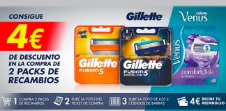 4 € de descuento en Gillette y Venus 4 € de descuento en Gillette y Venus