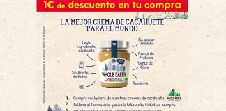 1 euro de descuento en Whole Earth 1 euro de descuento en Whole Earth