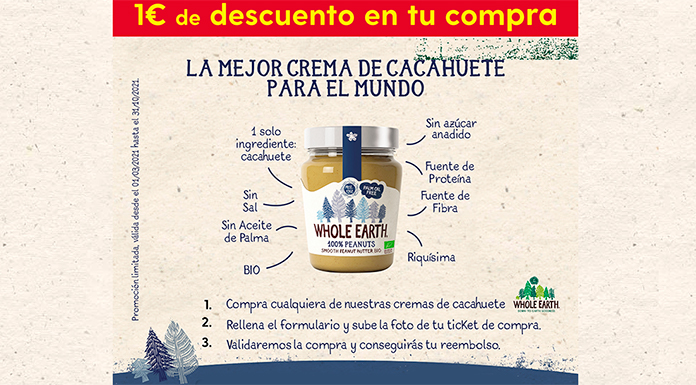 1 euro de descuento en Whole Earth