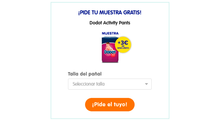 50.000 muestras gratis de Dodot