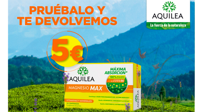 Reembolso de 5 € en Aquilea Magnesio Max