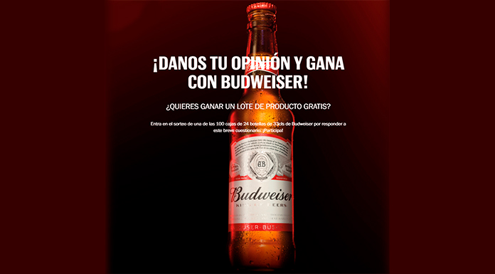 Sorteo de 100 cajas de Budweiser