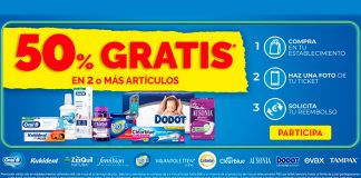 50% gratis en productos P&G