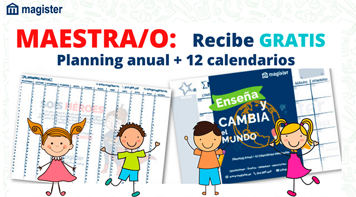 Gratis planning anual + 12 calendarios con Magister
