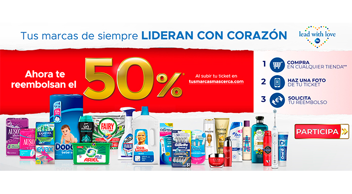 Reembolso del 50% en marcas P&G