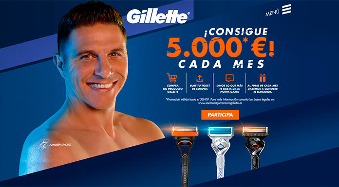 Consigue 5.000 euros cada mes con Gillette