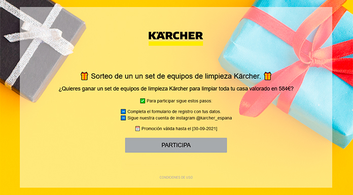 Sorteo de un set de equipos de limpieza Kärcher