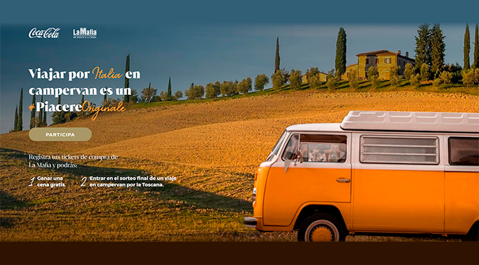 Sorteo de un viaje en campervan por Italia de Coca Cola