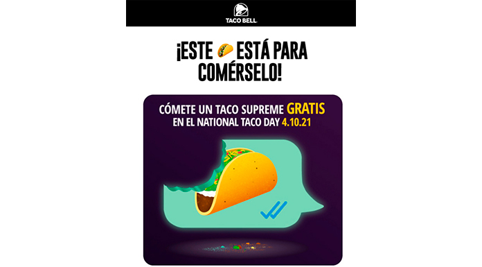 Taco Supreme Gratis con Taco Bell