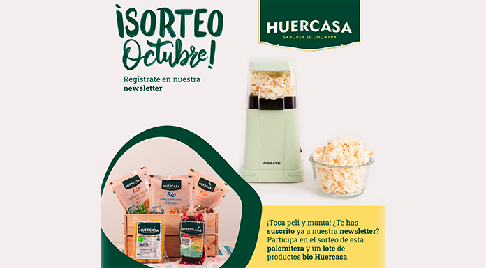 Sorteo de una palomitera y un lote de productos bio Huercasa