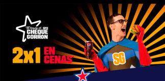 2×1 en Foster’s Hollywood con el Cheque Gorrón 2 x 1 en cenas con Cheque Gorrón