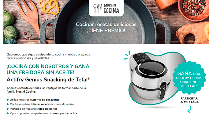 Gana una freidora sin aceite con Nestlé Cocina