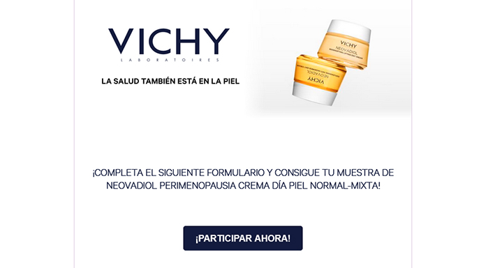 Muestras gratis de Neovadiol Vichy