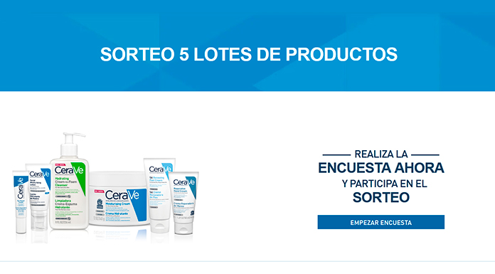 Sorteo de 5 lotes de productos Cerave