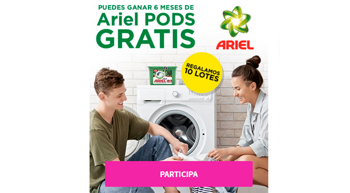 Consigue 6 meses gratis de Ariel Pods