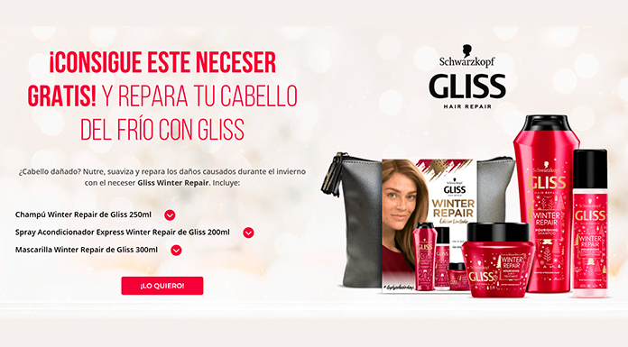 Regalan 50 neceseres Gliss Winter Repair