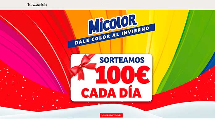 Sorteo de 100 euros cada día con Micolor Sorteo de 100 euros cada día con Micolor