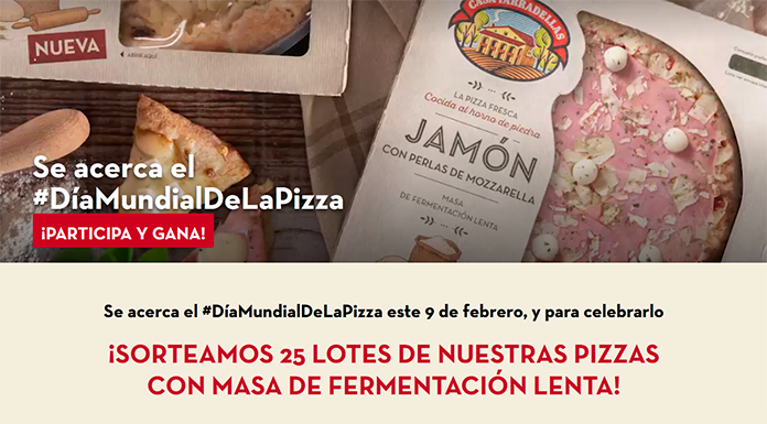 Sorteo de 25 lotes de Pizzas Casa Tarradellas con masa de fermentación lenta