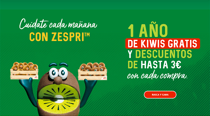 1 año de kiwis gratis y descuentos con Zespri