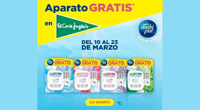 Consigue un aparato gratis de Ambipur en El Corte Inglés