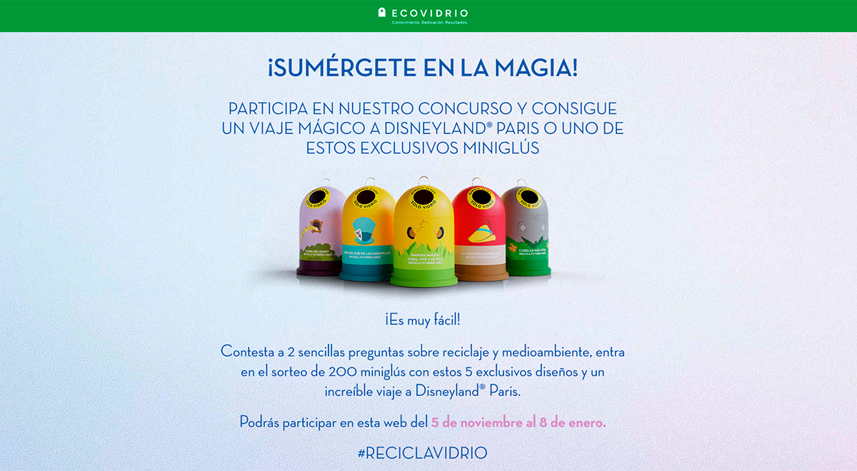 Consigue un viaje o un miniglĂș con Ecovidrio