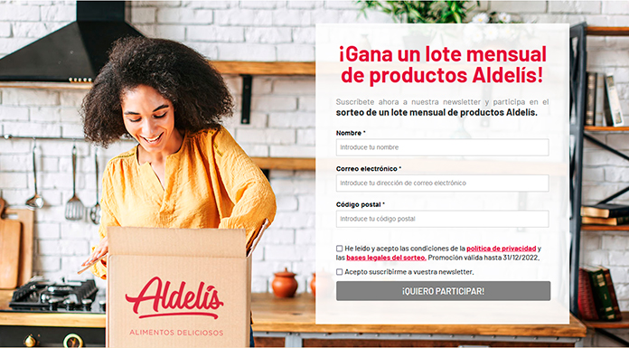 Gana un lote mensual de productos Aldelís