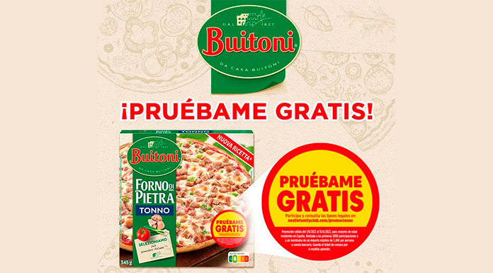 Prueba gratis la pizza Buitoni Forno Di Pietra sabor AtĂșn