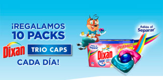 Regalan 10 packs Dixan Trio Caps Adiós al Separar cada día Regalan 10 packs Dixan Trio Caps Adiós al Separar cada día