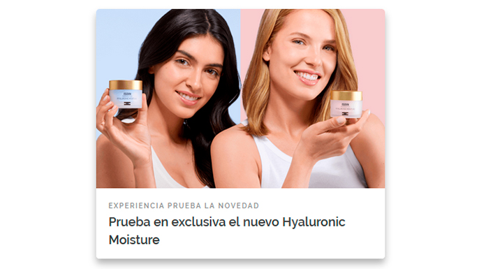 Muestras gratis del nuevo Hyaluronic Moisture