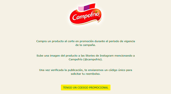 Promoción de reembolso de Campofrío