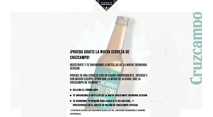 Prueba gratis la nueva cerveza de Cruzcampo