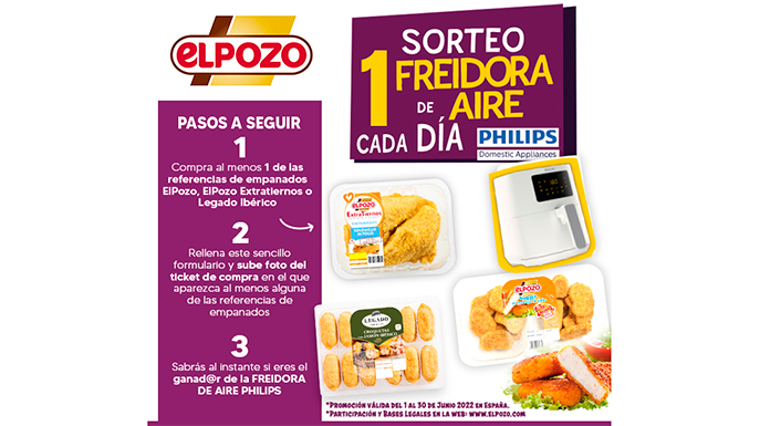 Sorteo de 1 freidora de aire cada día de ElPozo